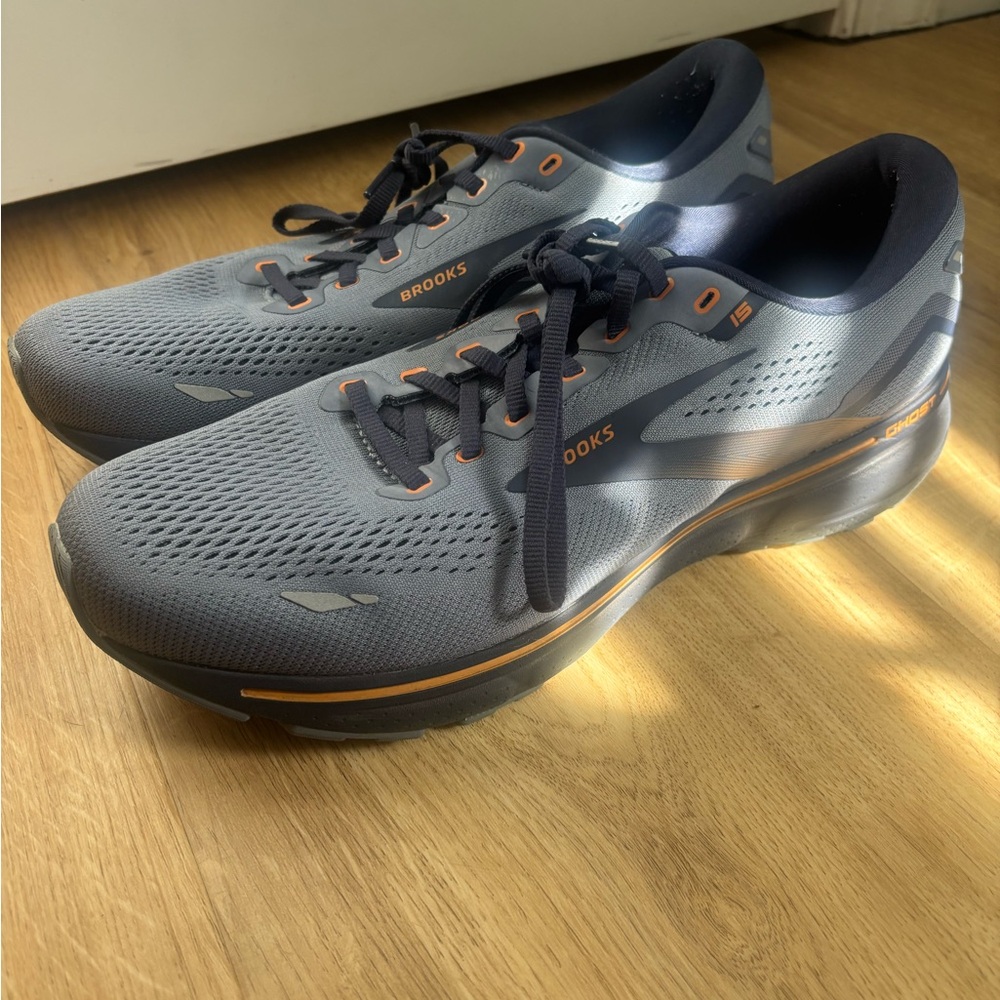 Brooks Navy and Orange Athletic Shoes